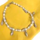 Chevillière indienne Perles Blanches