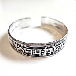 Bracelet Homme Aum Nama Shiva argenté