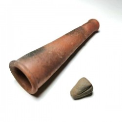 Chillum de Baba en terre cuite