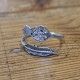 Bague Fantaisie Indienne plume ananas