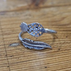 Bague Fantaisie Indienne plume ananas