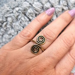 Bague Tourbillon Métal Doré inde