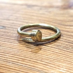 Bague clou Métal Doré inde