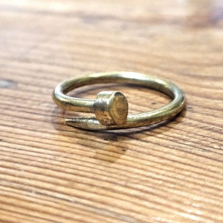 Bague clou Métal Doré inde