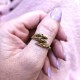 Bague Griffe du dragon Métal Doré inde