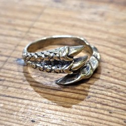 Bague Griffe du dragon Métal Doré inde