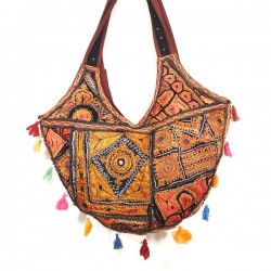 Sac à main indien en patchwork ancien Raj