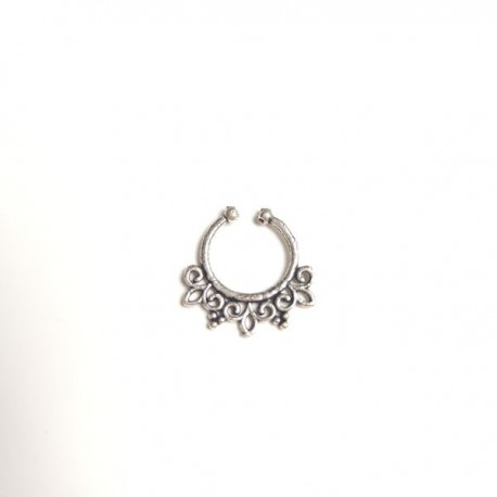 Septum Faux piercing Indien argenté