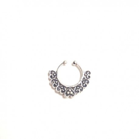 Septum Faux piercing Indien argenté