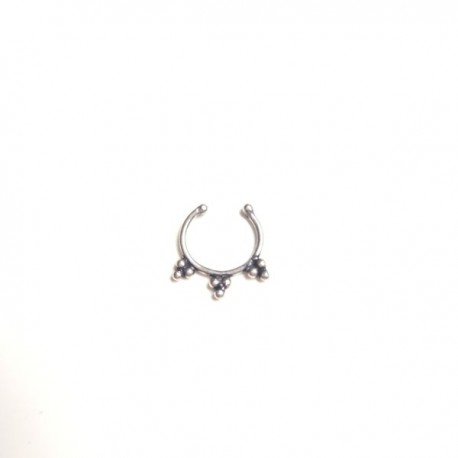 Septum Faux piercing Indien argenté
