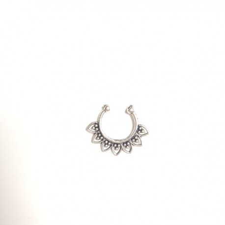 Piercing nez faux septum Indien argenté