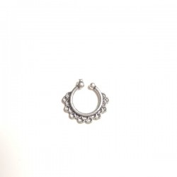 Piercing nez faux septum Indien argenté