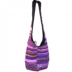 Grand Sac Bandoulière Indien en Coton Recyclé