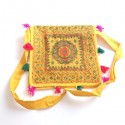 Sac indien Coton brodé à rabat & Bandouliére