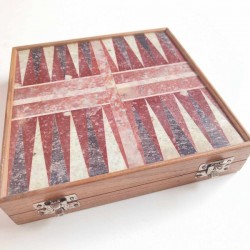 Echiquier et Backgammon Marbre & Bois