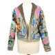 Veste d'été brodée femme 100% Coton