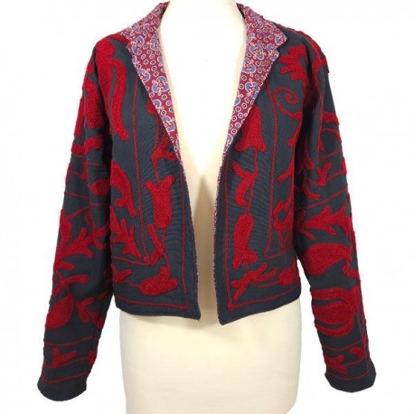 Veste d'été brodée femme 100% Coton indien