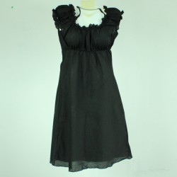 Petite Robe d'été Coton Noire Taille S