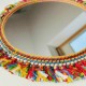 Miroir indien double face 20 cm coton