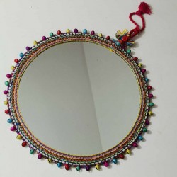 Miroir rond indien double face 25 cm