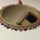 Miroir rond indien double face 25 cm