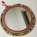Miroir rond indien double face 25 cm Coton