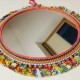 Miroir rond indien double face 25 cm Coton