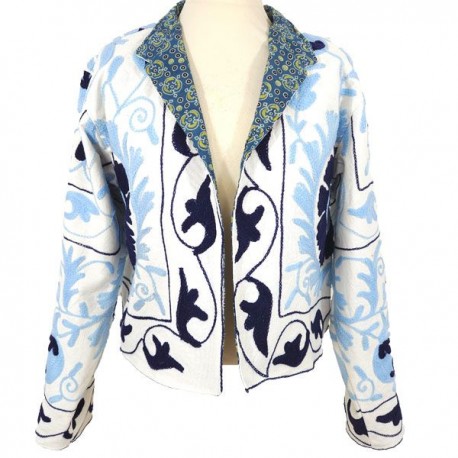 Veste d'été brodée femme 100% Coton indien