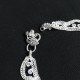 Chevillière enfant argenté et zirconium