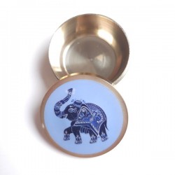 Boite indienne en cuivre Elephant