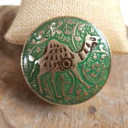 Boite indienne en cuivre Elephant