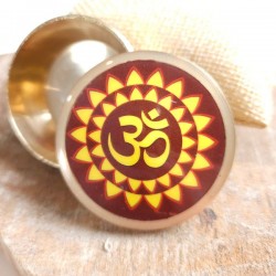 Boite indienne cuivrée Aum