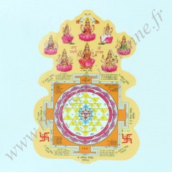 Autocollant Indien Laxmi Yantra