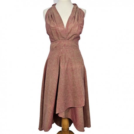 Robe dos Nu portefeuille Mi-longue