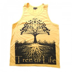 Débardeur Jaune homme tree of life