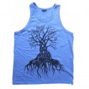 Débardeur bleu Homme Arbre de vie