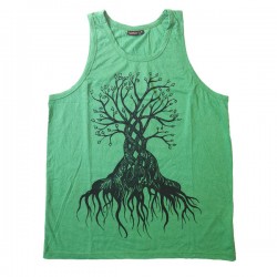 Débardeur Vert Homme Coton