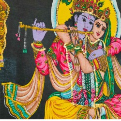 Tenture Krishna & Radha