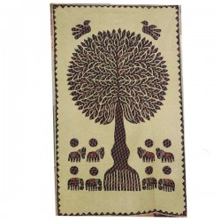 Tenture Patchwork Artisanal Arbre de vie