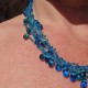 Collier Perles de verre Bleu Turquoise