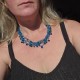 Collier Perles de verre Bleu Turquoise