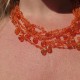Collier Perles de verre Orange