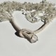 Collier Perles de verre Blanche