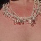 Collier Perles de verre Blanche