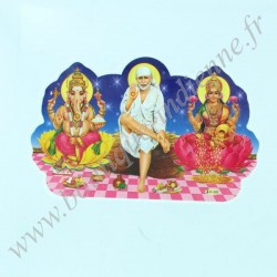 Autocollant Indien SaiBaba Ganesh Laxmi