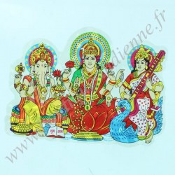 Autocollant Indien Laxmi Ganesh Saraswati