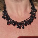 Collier Perles de verre Noir