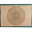 Tenture ou Nappe indienne Coton Vert