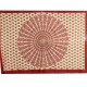 Tenture ou Nappe indienne Coton bordeau