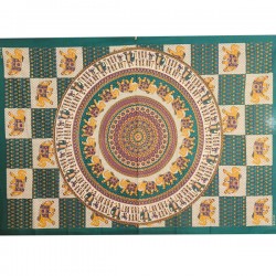 Nappe indienne ou Tenture Coton Vert